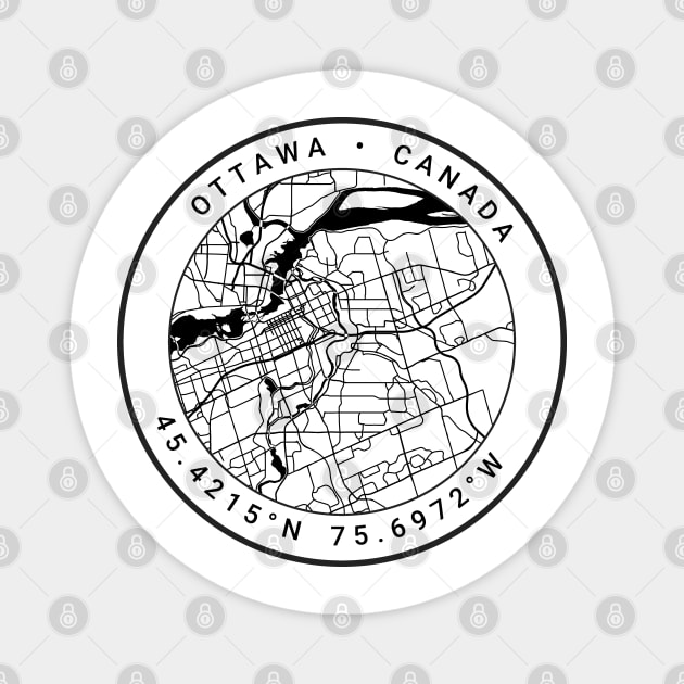 Ottawa Map Magnet by Ryan-Cox